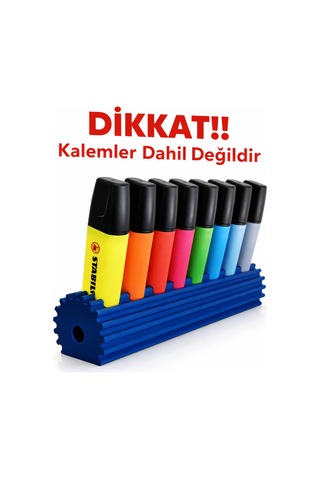 Avantajlı Kalem Standı 8 Li Masaüstü Kalemlik Organizer Renk Seçenekli Plastik Kalem Tutucu Çok Renkli