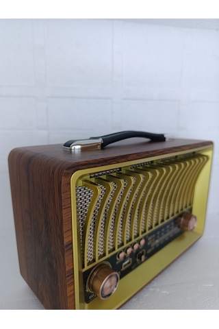 Klasik Radyo Bluetooth Hoparlör Fm Radyo Usb Tf Aux Ses Bombası Müzik Çalar Mp3 Çalar - Yeşil- Tek E