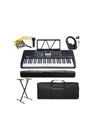 Midex Ps 1800bk Set 61 Tuşlu Kaliteli Org Dijital Ekranlı Stand Kulaklık Çanta Notalık Adaptör Sticker Metod