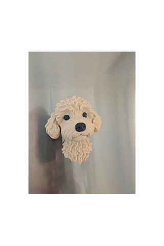 Toy Poodle Köpek Magnet Dekoratif Buzdolabı Magneti Sevimli Köpek Figürü 10 8 Cm