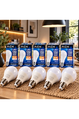 Ack 15w Led A70 E27 Ampul 3000k Aa13-01520 5li