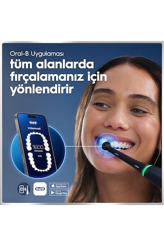 Oral-b İo6 Siyah Şarjlı/elektrikli Diş Fırçası, 2 Fırça Başlığı, Uzun Ömürlü Pil, Premium Seyahat Kabı, Yedek Başlık Kabı