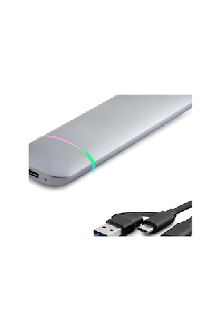 Ssd Kutu Type-c 3.1 + Usb3.0 Nvme + Ngff M2 Chıp Rtl9210b Gri Hdx1772 Evimdeyokyok