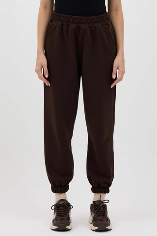 Buly Cozy Beli Lastikli Jogger Eşofman Altı Acı Kahve