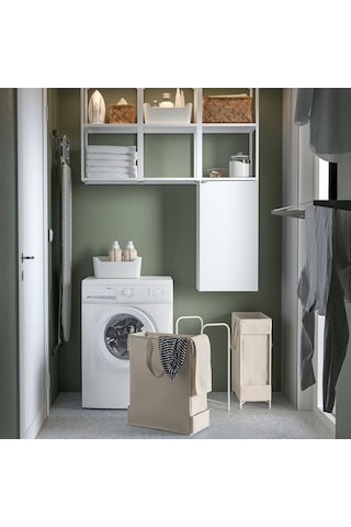 Ikea Purrpıngla Çamaşır Sepeti, Bej, 42 Lt