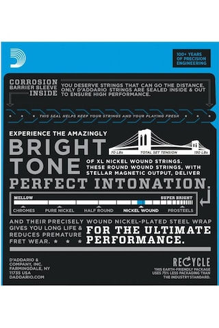 D'addario Exl116 Elektro Gitar Teli 11-52