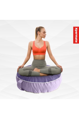 Xpermate İç Dış Mekan Meditasyon Minderi Fermuarlı Yoga Minderi Mor Lila Lila - Mor