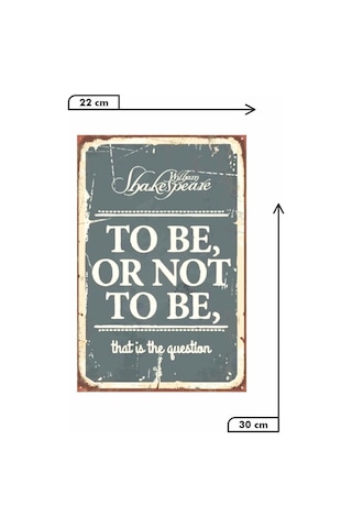 Kuşe Kağıt Duvar Posteri To Be Or Not To Be Retro Vintage Drtr0041