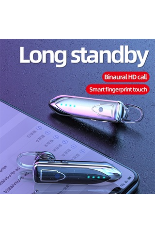 Me-3 Bluetooth 5.0 İş Tarzı Dokunmatik Anahtarlı Bluetooth Kulaklık Siyah