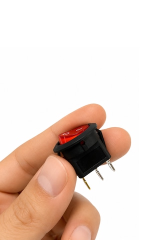 Yuvarlak Anahtar Işıklı Kırmızı 3 Pin 23 Mm 50 Adet Aç Kapa On-off Switch Buton 6a/250vac 10a/125/250vac