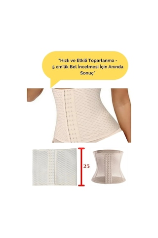Genculus Hamilelik Sonrası Sıkılaştırıcı Korse Latex Kumaşlı, Göbek Ve Bel Toparlayıcı S/M