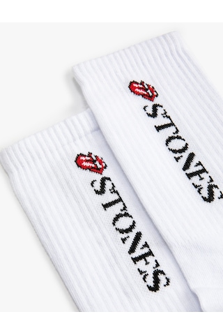 Koton The Rolling Stones Soket Çorap Lisanslı İşlemeli Beyaz 3sam80285aa 3SAM80285AA000 Beyaz