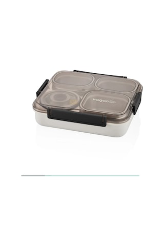 Vagonlife 4 Bölmeli Yeni 1200 Ml Çelik Lunch Box Vgn-7080 - Siyah Çok Renkli