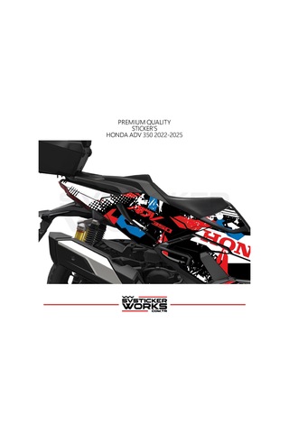 Honda Adv350 Kaplama Motosiklet Sticker Design Etiket Modeli V3