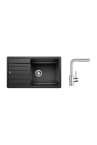 Blanco Legra Xl 6 S Granit Antrasit Evye, Mıla Krom Armatür Set Inox