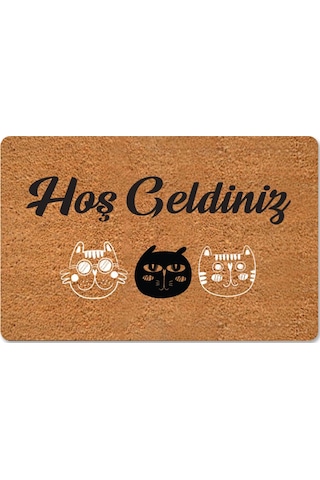 Hoş Geldiniz Yazılır Temalı Coco Görünümlü Dekoratif Dış Kapı Önü Ve Iç Mekan Paspası