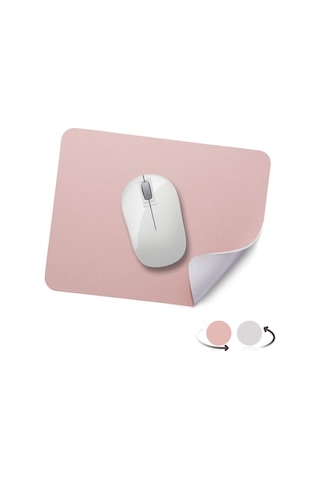 Su Geçirmez Mouse Pad 27x21cm, Pu Deri Çift Renkli Kare Mouse Pad