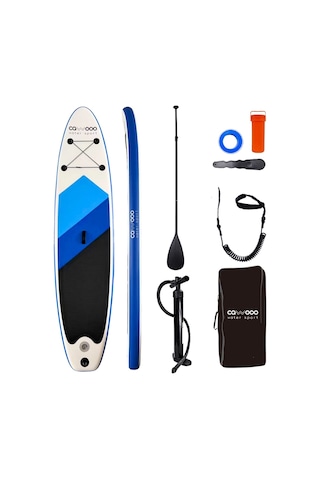 Cawooo Sup Şişme Sörf Tahtası Stand Up Paddle Board 78 320 15 Cm Mavi