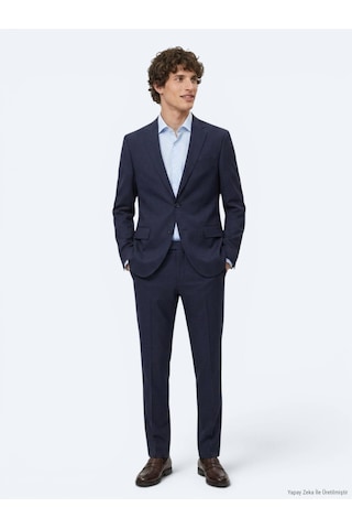 Kip Lacivert Mikro Regular Fit %100 Yün Takım Elbise