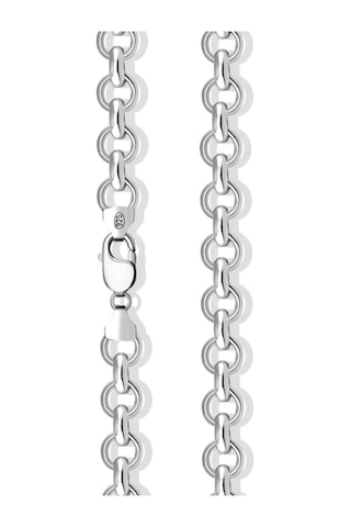 925 Ayar Gümüş Yuvarlak Model Unisex Doc Zincir Kolye 4 Mm