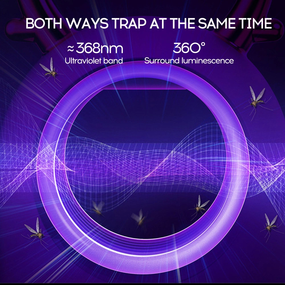 Kangvka Usb Şarjlı Evcil Geyik Boynuzu Desenli Sessiz Fiziksel Işık Dalga Tutma Vortex Süçme Ölümcül Mus Mus Yakalama Aleti Pembe