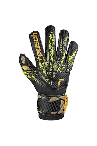 Reusch Attrakt İnfinity Finger Support 5470710 Kemikli Kaleci Eldiveni Sarı - Siyah