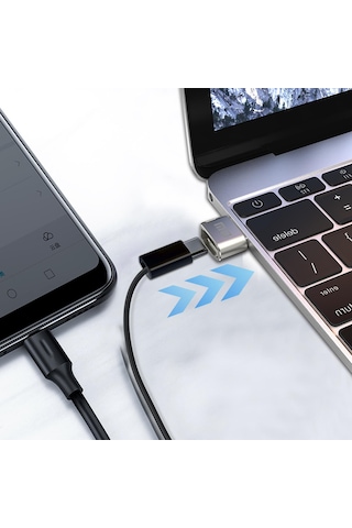 DM AD038 USB to Type-C Metal OTG Çevirici Dönüştürücü Adaptör