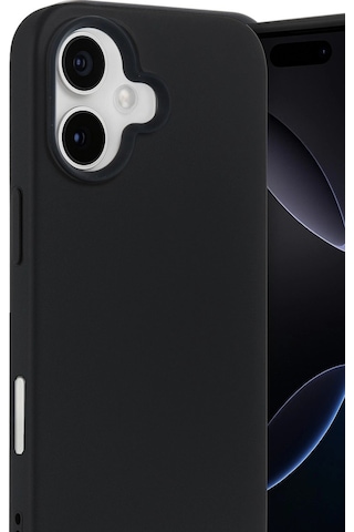 iPhone Uyumlu 17 Nano İçi Kadife Silikon - Siyah