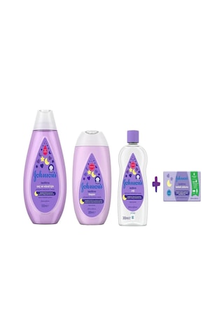 Johnson's Baby Bedtime Bebek Şampuanı 500 Ml, Losyon 300 Ml, Yağ 300 Ml, Sabun 90 Gr, 4'lü Set