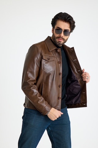 Franko Armondi Jean Model Reguler Erkek Deri Ceket E24-k-899-y Fındık