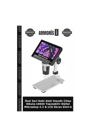 Özel Seri Hobi Aleti Standlı Cihaz -1000x Taşınabilir Dijital Mikroskop 4.3 & Lcd Ekran Dm4-b