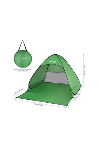 Lixada-otomatik Anında Açılır Plaj Çadırı Hafif Dış Y6911gr-2 Yeşil