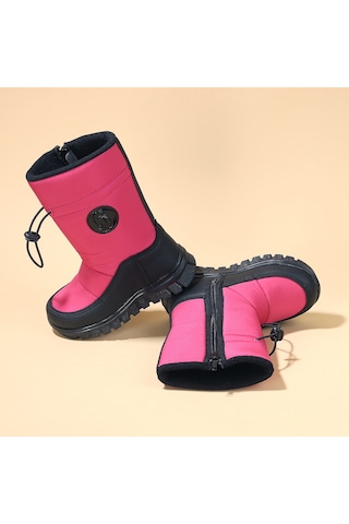 Kiko Kids Nuh Fermuarlı Kız Çocuk Kar Botu Ayakkabı Fuşya - 463944353 Fuşya