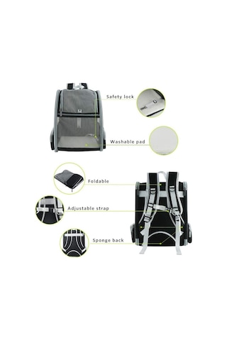 Lıcorıce Taşınabilir Nefes Alabilir Evcil Hayvan Sırt Çantası Kilo Verme Sırt Çantası