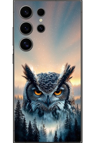 Samsung Galaxy S24 Ultra Uyumlu Şeffaf Kılıf Baykuş Tasarımlı Samsung Galaxy S24 Ultra Uyumlu Şeffaf Kılıf Baykuş Tasarımlı
