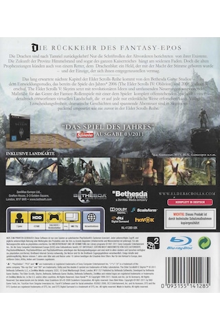 The Elder Scrolls V: Skyrim Playstation 3 Cd Oyun Teşhir