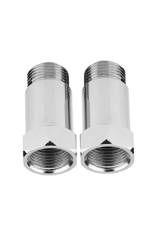 Konesam Oksijen Sensörü Uzatıcı Adaptörü M18 1.5 45mm, Motor Kontrol Lambası Söndürücü, Evrensel Uyum, 2 Adet Gümüş