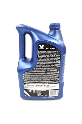 Valvoline All Climate C3 5W-40 Motor Yağı 5 L