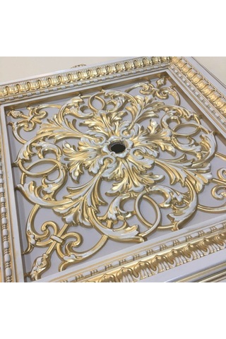 Saray Tavan Göbek Panel 72cm 72cm Bronz Içerisine Led Döşenebilir Panel