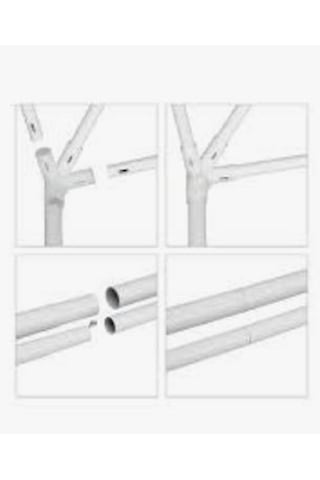 Tente Çadır Ayakları Köşe Merkezi Bağlatı Ve Ayakları , Yedek Parça Konnektör 25/19 Mm Beyaz