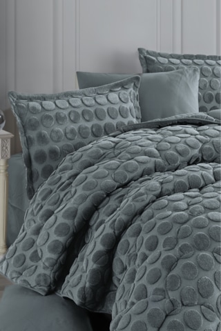 Nordqueen Wellsoft Jakarlı Tek Kişilik Uyku Seti Perle Gri
