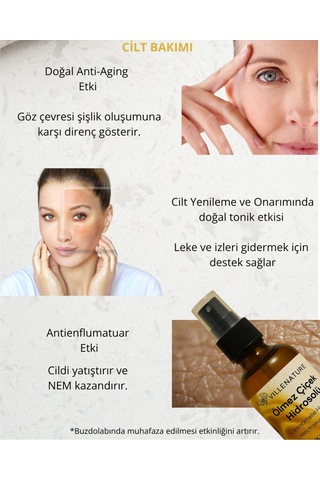 Villenature Ölmez Çiçek Hidrosolü Immortelle Hydrosol Helichrysum Italicum 100 ML