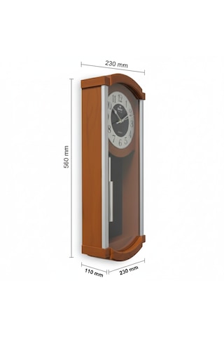 Eastar Dekoratif Duvar Saati 56 x 25 CM Kahverengi