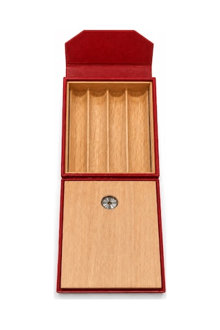 Cohiba Kırmızı Deri Puro Taşıma Çantası & Seyahat Humidoru Tr9965