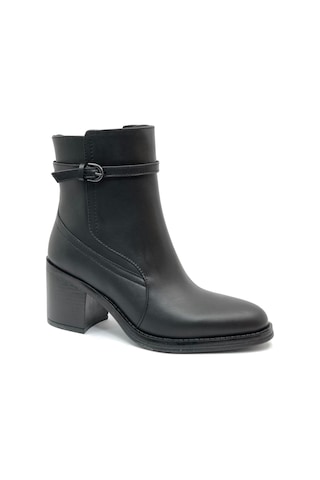Greyder 34061 Zn Ankle Topuklu Deri Kadın Bot Siyah