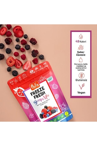 Pol's Freeze Fresh Berry Mix 16 G, Fruit Mix 20 G, Çilek 15 G 15 G