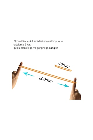 Ekoset Kırmızı Paket Ambalaj Toka Para Lastiği 40 MM 1 KG