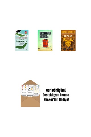 İki Yeşil Su Susamuru Midi Boy + Yolda + Uyumsuz Defne Kaman'ın Maceraları - Toprak + Okuma Sticker'ları