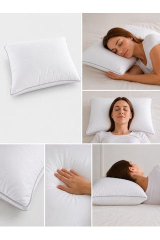 Liva Micro Yastık 47x67+4 Cm 1100 Gr Beyaz