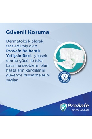 Prosafe Belbantlı Yetişkin Hasta Bezi 85 - 125 Cm M Orta 90 Lı